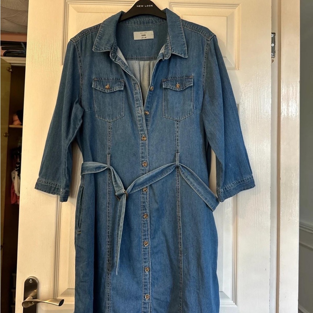 New Look Blue Denim Dress
